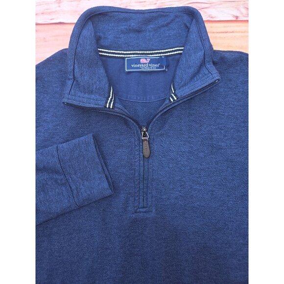 Vineyard Vines Mens 1/4 Zip Blue Pullover Sweater XS - Picture 3 of 7